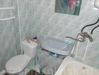 Однокомнатная квартира в Кашка-Суу: Ванная раковина санузел